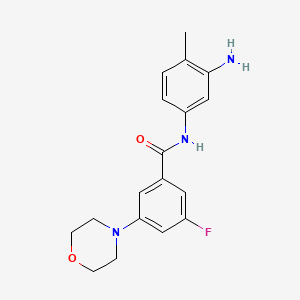 molecular formula C18H20FN3O2 B8432520 N-(3-amino-4-methylphenyl)-3-fluoro-5-morpholinobenzamide 