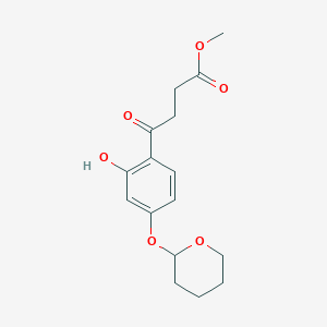 methyl 4-(2-hydroxy-4-(tetrahydro-2H-pyran-2-yloxy)phenyl)-4-oxobutanoate