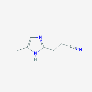 molecular formula C7H9N3 B8432534 3-(4-Methyl-1H-imidazol-2-yl)propanenitrile 