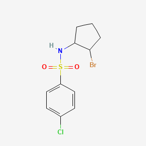 molecular formula C11H13BrClNO2S B8432544 N-(2-bromocyclopentyl)-4-chlorobenzenesulfonamide 