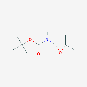 molecular formula C9H17NO3 B8432554 3-(N-tert.-butoxycarbonylamino)-2-methyl-2,3-epoxypropane 