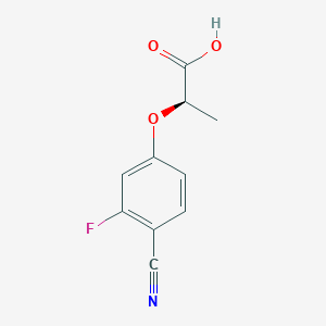 molecular formula C10H8FNO3 B8432564 (R)-2-(4-Cyano-3-fluoro-phenoxy)-propionic acid 