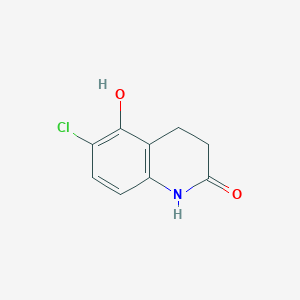 molecular formula C9H8ClNO2 B8432585 6-Chloro-5-hydroxy-3,4-dihydrocarbostyril 