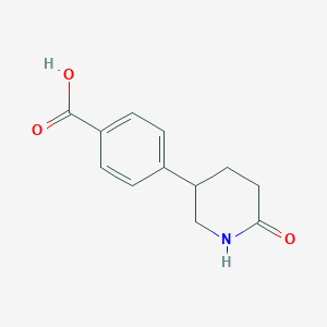 molecular formula C12H13NO3 B8432608 4-(6-Oxo-piperidin-3-yl)-benzoic acid 