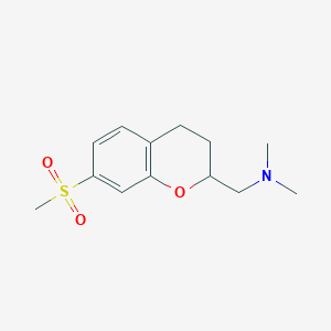 molecular formula C13H19NO3S B8432627 N,N-Dimethyl-1-[7-(methylsulfonyl)-3,4-dihydro-2H-chromen-2-YL]methanamine 