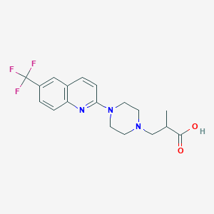 2-Methyl-3-[4-[6-(trifluoromethyl) quinolin-2-yl]piperazin-1-yl]propanoic acid