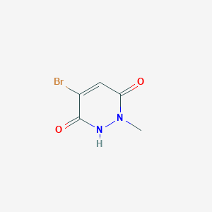 molecular formula C5H5BrN2O2 B8432642 4-Bromo-1-methyl-1,2-dihydropyridazine-3,6-dione CAS No. 1456780-00-9
