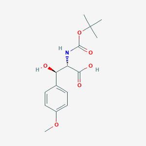 molecular formula C15H21NO6 B8432675 (2S,3R)-2-((tert-Butoxycarbonyl)amino)-3-hydroxy-3-(4-methoxyphenyl)propanoic acid 