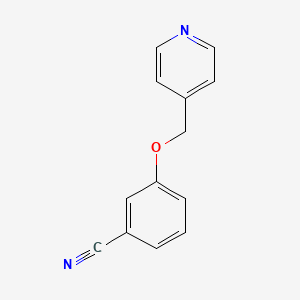 molecular formula C13H10N2O B8432692 3-(4-Pyridinylmethoxy)benzonitrile 