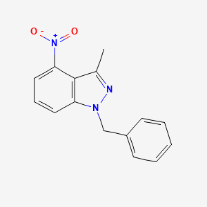 molecular formula C15H13N3O2 B8432706 1-benzyl-3-methyl-4-nitro-1H-indazole 