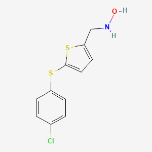 molecular formula C11H10ClNOS2 B8432709 N-[5-(4-chlorophenylthio)thien-2-ylmethyl]hydroxylamine 