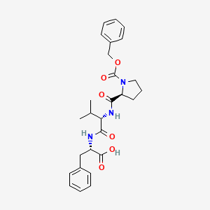 molecular formula C27H33N3O6 B8432725 1-[(Benzyloxy)carbonyl]-L-prolyl-L-valyl-L-phenylalanine CAS No. 58172-99-9