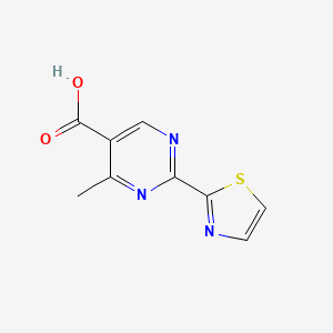 molecular formula C9H7N3O2S B8432752 4-methyl-2-(2-thiazolyl)-5-Pyrimidinecarboxylic acid CAS No. 1068975-61-0