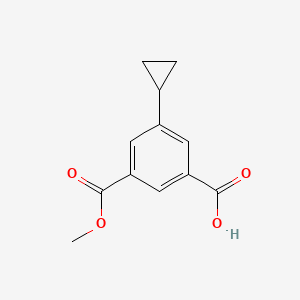molecular formula C12H12O4 B8432760 3-Cyclopropyl-5-(methoxycarbonyl)benzoic acid 