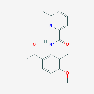molecular formula C17H18N2O3 B8432801 6-Methylpyridine-2-carboxylic acid (6-acetyl-3-methoxy-2-methylphenyl)-amide 