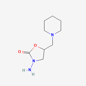 molecular formula C9H17N3O2 B8432815 3-Amino-5-(1-piperidinyl)methyl-2-oxazolidinone 