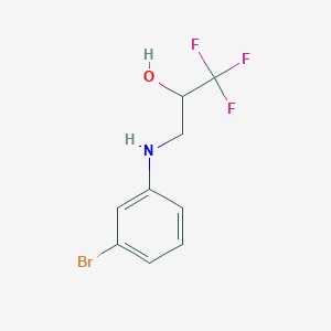 molecular formula C9H9BrF3NO B8432840 3-[(3-Bromophenyl)amino]-1,1,1-trifluoro2-propanol 