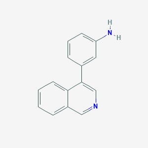 molecular formula C15H12N2 B8432843 4-(3-Aminophenyl)isoquinoline 