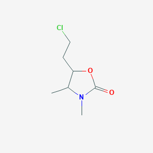 molecular formula C7H12ClNO2 B8432874 5-(2-Chloroethyl)-3,4-dimethyl-2-oxazolidinone 