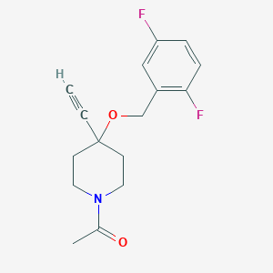 1-{4-[(2,5-Difluorophenyl)methoxy]-4-ethynylpiperidin-1-yl}ethan-1-one