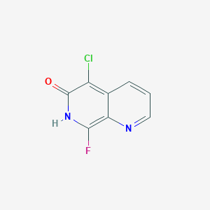 molecular formula C8H4ClFN2O B8432898 5-Chloro-8-fluoro-1,7-naphthyridin-6-ol 