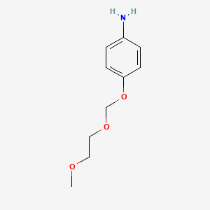 molecular formula C10H15NO3 B8432949 4-[(2-Methoxyethoxy)methoxy]aniline 