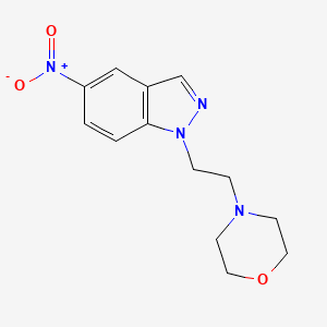 molecular formula C13H16N4O3 B8432966 1-[2-(Morpholin-4-yl)ethyl]-5-nitro-1H-indazole CAS No. 854921-79-2