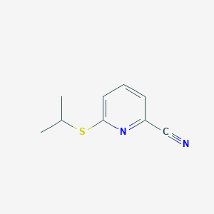 molecular formula C9H10N2S B8432986 2-Cyano-6-isopropylthiopyridine 