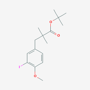 molecular formula C16H23IO3 B8432997 Tert-butyl 3-(3-iodo-4-methoxyphenyl)-2,2-dimethylpropanoate 