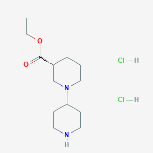 molecular formula C13H26Cl2N2O2 B8433007 Ethyl (R)-[1,4'-bipiperidine]-3-carboxylate dihydrochloride 