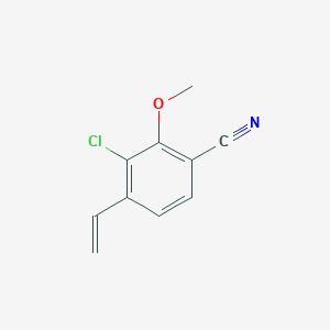 molecular formula C10H8ClNO B8433020 (2-Chloro-4-cyano-3-methoxyphenyl)ethylene 