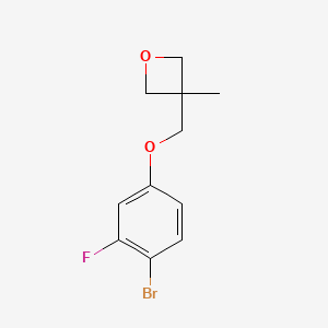 molecular formula C11H12BrFO2 B8433032 3-(4-Bromo-3-fluoro-phenoxymethyl)-3-methyl-oxetane 