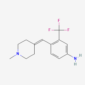 molecular formula C14H17F3N2 B8433038 4-(1-Methyl-piperidin-4-ylidenemethyl)-3-trifluoromethyl-phenylamine 