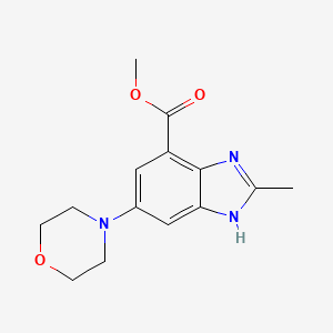 methyl 2-methyl-5-(4-morpholinyl)-1H-benzimidazole-7-carboxylate