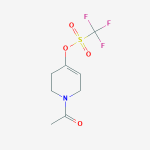 molecular formula C8H10F3NO4S B8433094 1-Acetyl-1,2,3,6-tetrahydropyridin-4-yl trifluoromethanesulfonate 