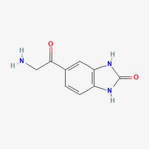 molecular formula C9H9N3O2 B8433166 5-(2-Aminoacetyl)-1,3-dihydrobenzimidazol-2-one 