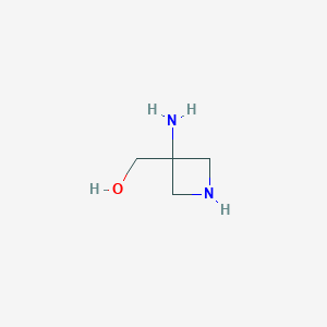 molecular formula C4H10N2O B8433205 (3-Aminoazetidin-3-yl)methanol 