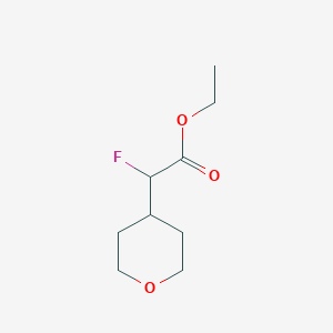 molecular formula C9H15FO3 B8433222 Ethyl fluoro(tetrahydro-2H-pyran-4-yl)acetate 