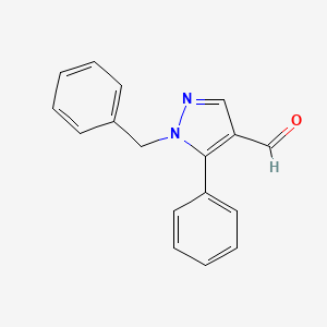 molecular formula C17H14N2O B8433229 1-benzyl-5-phenyl-1H-pyrazole-4-carbaldehyde 