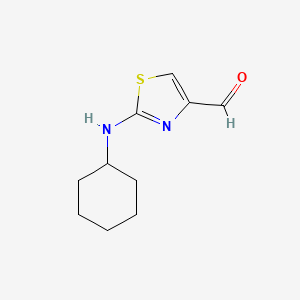 molecular formula C10H14N2OS B8433234 2-Cyclohexylaminothiazole-4-carbaldehyde 