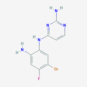 molecular formula C10H9BrFN5 B8433239 4-N-(2-amino-5-bromo-4-fluorophenyl)pyrimidine-2,4-diamine 