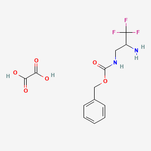 molecular formula C13H15F3N2O6 B8433253 Benzyl (2-amino-3,3,3-trifluoropropyl)carbamate oxalic acid 
