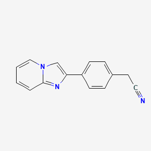 molecular formula C15H11N3 B8433269 4-(Imidazo[1,2-a]pyridin-2-yl)phenylacetonitrile 
