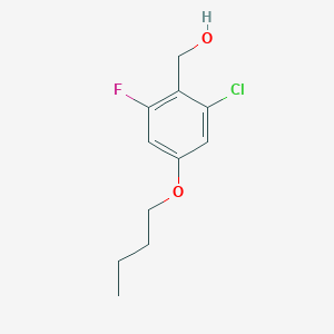 molecular formula C11H14ClFO2 B8433309 4-Butoxy-2-chloro-6-fluoro-benzylalcohol 