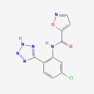 N-[5-Chloro-2-(1H-tetrazol-5-yl)phenyl]isoxazole-5-carboxamide