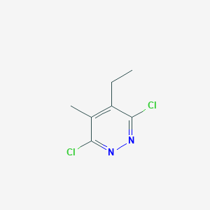 molecular formula C7H8Cl2N2 B8433425 3,6-Dichloro-4-ethyl-5-methylpyridazine 