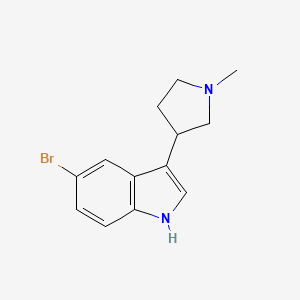 molecular formula C13H15BrN2 B8433435 5-bromo-3-(N-methylpyrrolidin-3-yl)1H-indole 