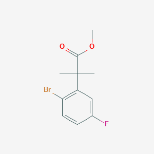 molecular formula C11H12BrFO2 B8433442 Methyl 2-(2-bromo-5-fluorophenyl)-2-methylpropanoate 