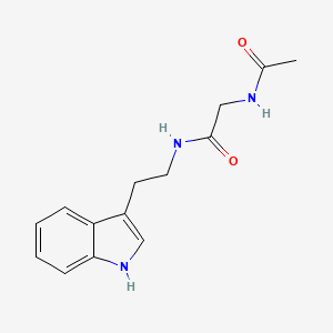 molecular formula C14H17N3O2 B8433463 2-acetylamino-N-[2-(1H-indol-3-yl)-ethyl]acetamide 