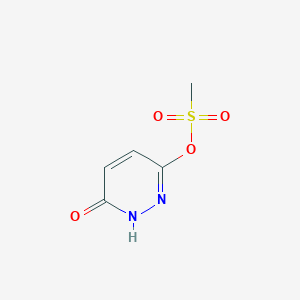molecular formula C5H6N2O4S B8433472 1,6-Dihydro-3-methylsulfonyloxy-6-oxopyridazine 